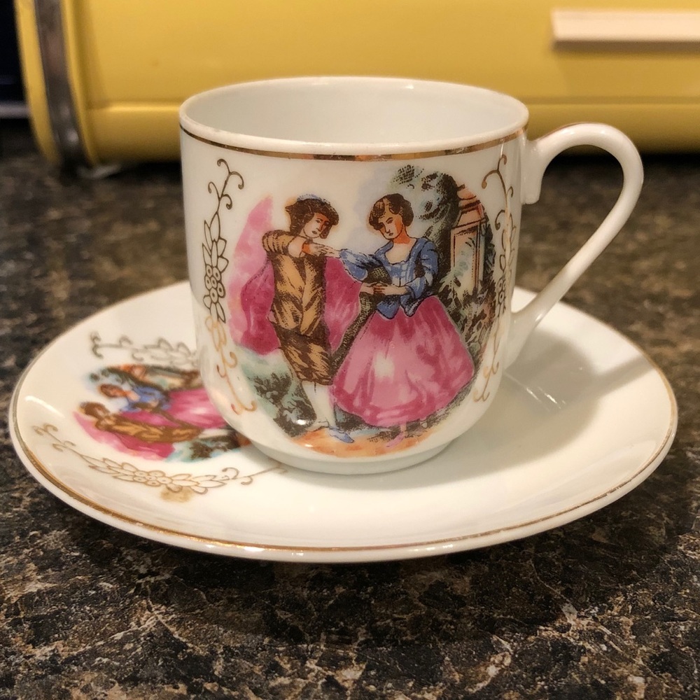 Vintage Betson Hand Painted Cup and Saucer